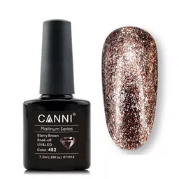 CANNI Platinum Series Soak-Off UV & LED Gel Nail Polish 7.3 ml - Starry Brown 482-10