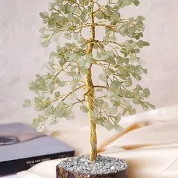 Shubhanjali Green Aventurine Crystal Stone Tree Showpiece-image-95