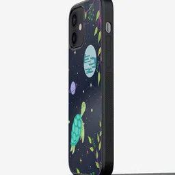 macmerise Space Turtle Printed iPhone 12 Phone Bumper Case Cover-image-27