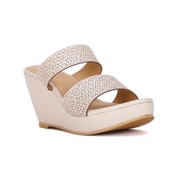 Bata Textured Wedge Heels-26