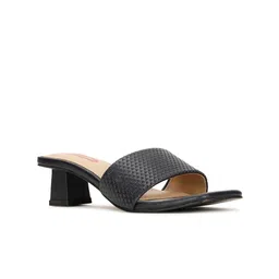 Bata Textured Block Heels-12