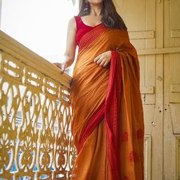 KALINI Woven Design Zari Silk Blend Banarasi Saree-picture-32