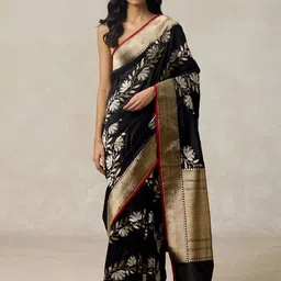 KALINI Woven Design Zari Silk Blend Banarasi Saree-image-42