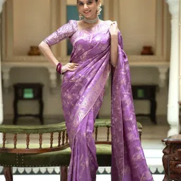 ZILVIRA Woven Design Zari Banarasi Saree-picture-39