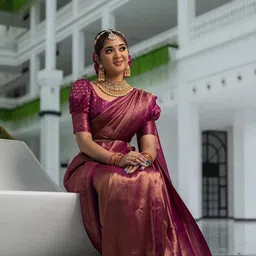 Aldwych Ethnic Motifs Woven Design Zari Banarasi Designer Saree-image-64
