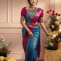 Aldwych Woven Design Zari Ethnic Motifs Designer Banarasi Saree-image-24