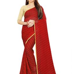Rhey Embellished Beads & Stons Chiffon Zari Banarasi Saree-48