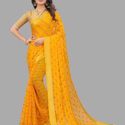 Rhey Striped Woven Design Zari Pure Chiffon Banarasi Saree-image-40