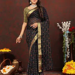 Rhey Woven Design Zari Pure Chiffon Banarasi Saree-picture-32