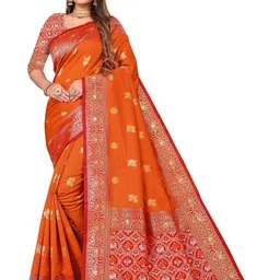 Visit Wear Ethnic Motifs Woven Design Banarasi Saree-picture-33
