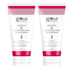 Globus naturals Set Of 2 Glycolic & 1% Saliyclic Acid Anti Acne Peel Off Mask 100 g Each-53