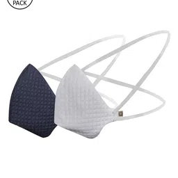 VASTRAMAY Adults Pack of 2 Reusable 3-Layers Quilted Head Band Outdoor Masks-10
