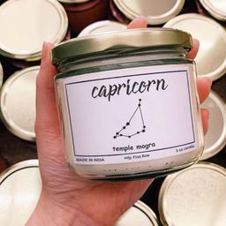 Aromatic Fables Capricorn Sun Sign White Mogra Scented Jar Glass Candle-52