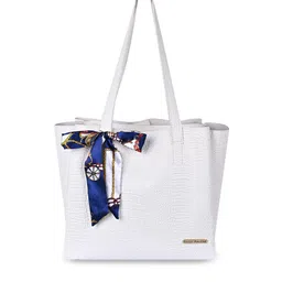 Bagsy Malone White Structured Tote Bag-image-27