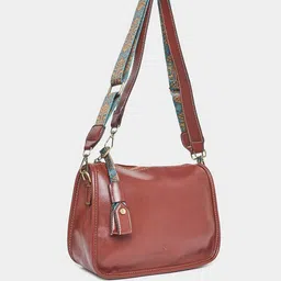 Styli Women Tan Printed Strap Shoulder Bag-36