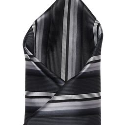 Alvaro Castagnino Men's Charcoal & GreyStriped Pocket Square-image-67