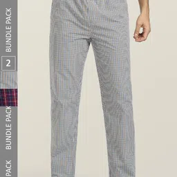 XYXX Men Pack Of 2 Checked Cotton Anti-Microbial Lounge Pants-image-66