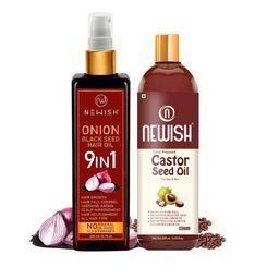 NEWISH Red Onion Black Seed Oil & Newish Organic Cold Pressed Castor Oil-image-93