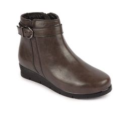 FAUSTO Women Buckle Detail Mid-Top Regular Boots-image-66
