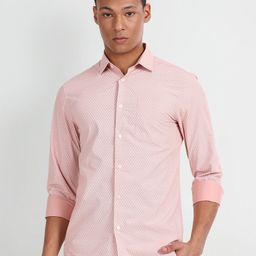 Flying Machine Micro Checks Checked Spread Collar Slim Fit Cotton Casual Shirt-image-66