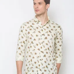 SNX Classic Floral Printed Cotton Tailored Fit Casual Shirt-image-8