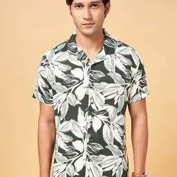 Urban Ranger by pantaloons Slim Fit Tropical Printed Cotton Casual Shirt-image-70