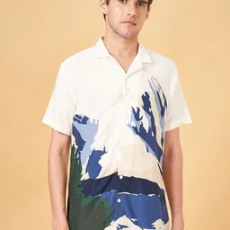 Urban Ranger by pantaloons Slim Fit Graphic Printed Cotton Casual Shirt-image-69