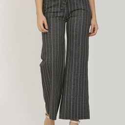 Westwood Women Black Striped Relaxed Straight Leg Loose Fit Easy Wash Trouser-image-56