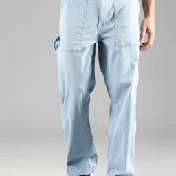 Breakbounce Men Relaxed Straight Leg Straight Fit Low-Rise Easy Wash Jeans-image-66