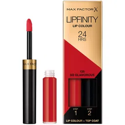 Max Factor Lipfinity Long-Lasting Lip Colour 2.3ml with Top Coat 1.9g - So Glamorous 125-46