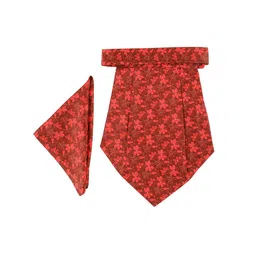 Alvaro Castagnino Men Red & Maroon Printed Cravat with Pocket Square-image-88