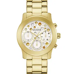 GUESS Women Embellished Dial Bracelet Analogue Multi Function Watch GW0559L2-image-18