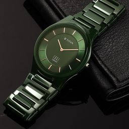 Titan Edge Ceramic Men Quartz Analogue Watch 1696QC06-16