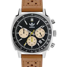 ADIDAS Originals Unisex Brass Dial & Leather Straps Analogue Watch AOFH23576-17