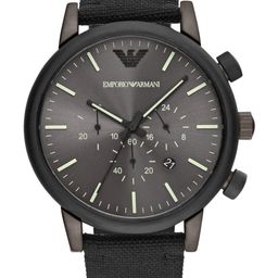 Emporio Armani Men Grey Dial & Black Textured Straps Analogue Watch  AR11409-17