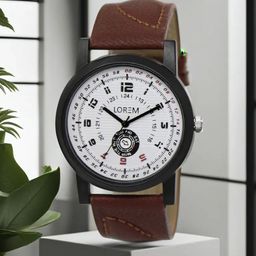 LOREM Men White & Maroon Analogue Watch LR11-image-7