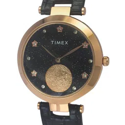 Timex Women Brass Embellished Dial & Leather Straps Analogue Watch TWEL19203-image-64