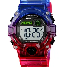 V2A Unisex Kids Blue Dial & Blue Straps Digital Multi Function Watch-image-46