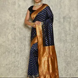 Anouk Woven Design Zari Silk Blend Paithani Saree-picture-54