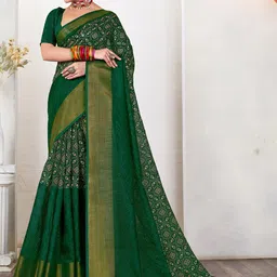 Anouk Embellished Zari Bandhani Saree-14