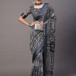 anouk rustic Anouk Batik Ikat Saree-picture-4