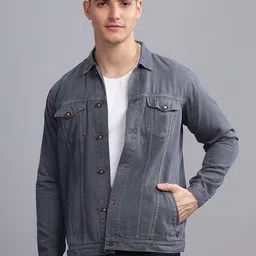 Kuons Avenue Spread Collar Long Sleeves Denim Jacket-image-16