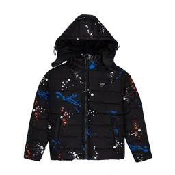 Status Quo Boys Abstract Printed Hooded Puffer Jacket-picture-19