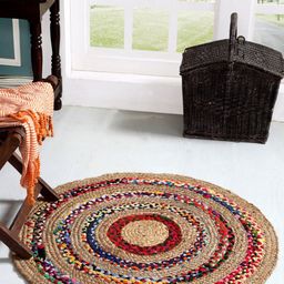 AEROHAVEN Beige & Pink Solid Water-Resistant Floor Rug-52