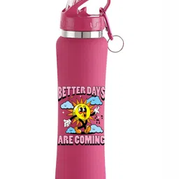 NIRLON Pink Printed Stainless Steel Single Wall Vacuum Water Bottles 750 ml-image-81