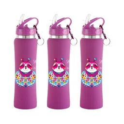 NIRLON Pink 3 Pieces Printed Stainless Steel Single Wall Vacuum Sippers 750 ml Each-image-75