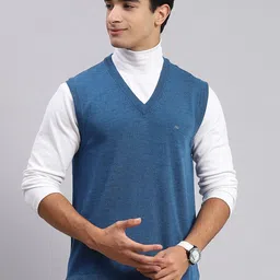 Monte Carlo V-Neck Sleeveless Woollen Sweater Vest-picture-2