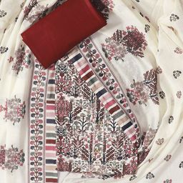 SALWAR STUDIO Embroidered Pure Cotton Unstitched Dress Material-image-40