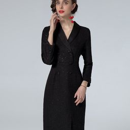 JC Collection Black Sheath Dress-image-18