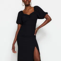 Trendyol Puff Sleeve Sheath Dress-image-81